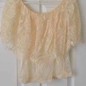 Sheer coco + jameson lace top